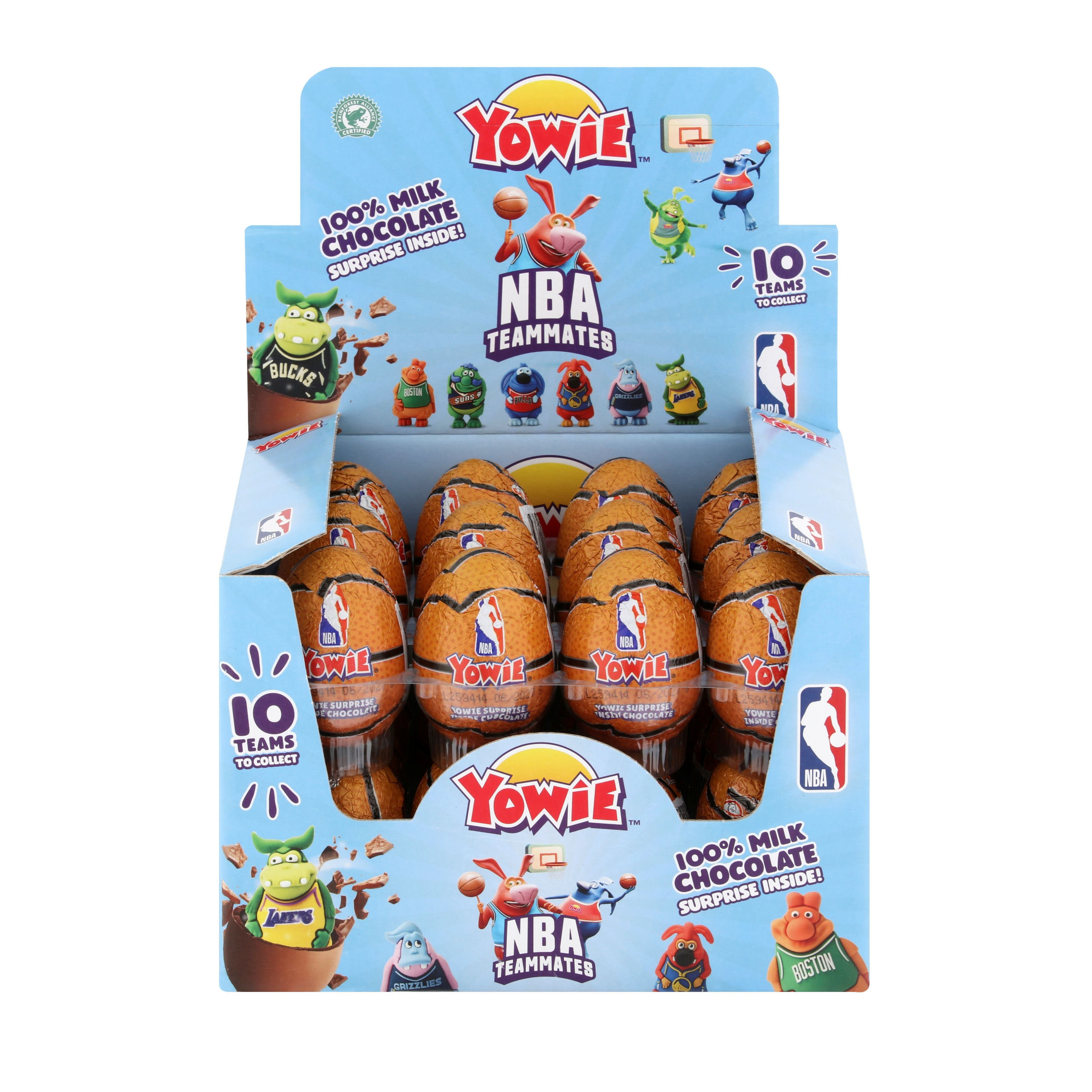 Yowie NBA Milk Chocolate Surprise 20g (Pack of 24)