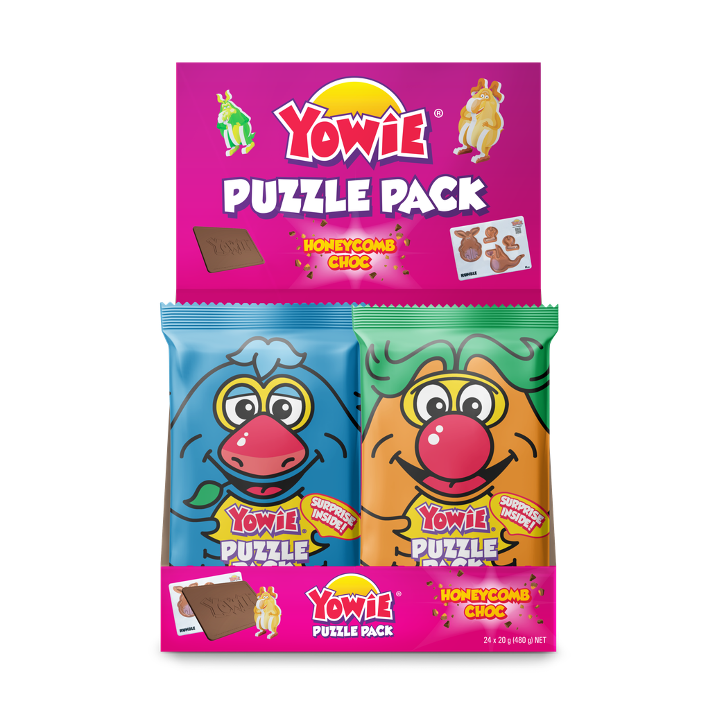 Yowie Honeycomb Choc Puzzle Pack 20g (Pack of 24)
