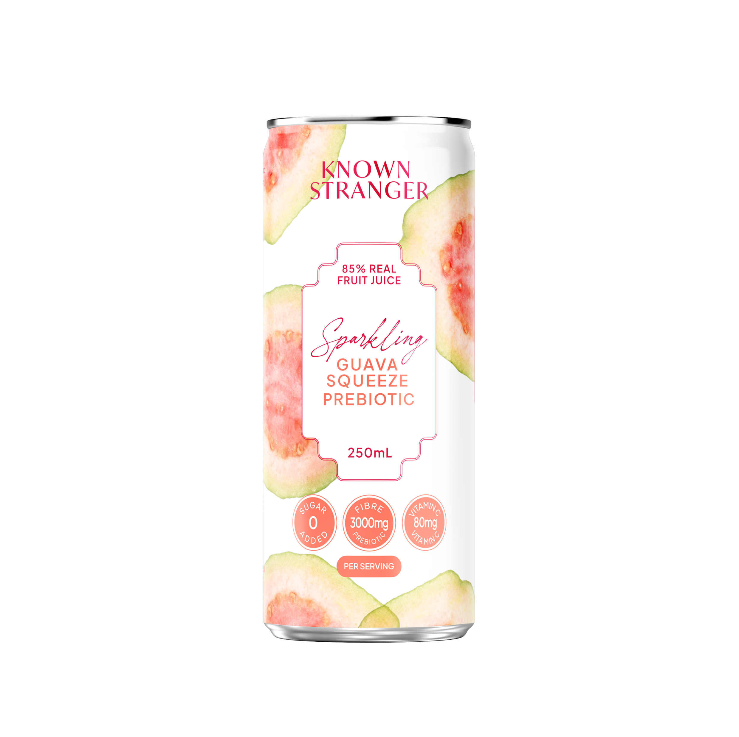 Known Stranger Prebiotic Sparkling Juice - Guava Squeeze 250ml (Pack of 24)