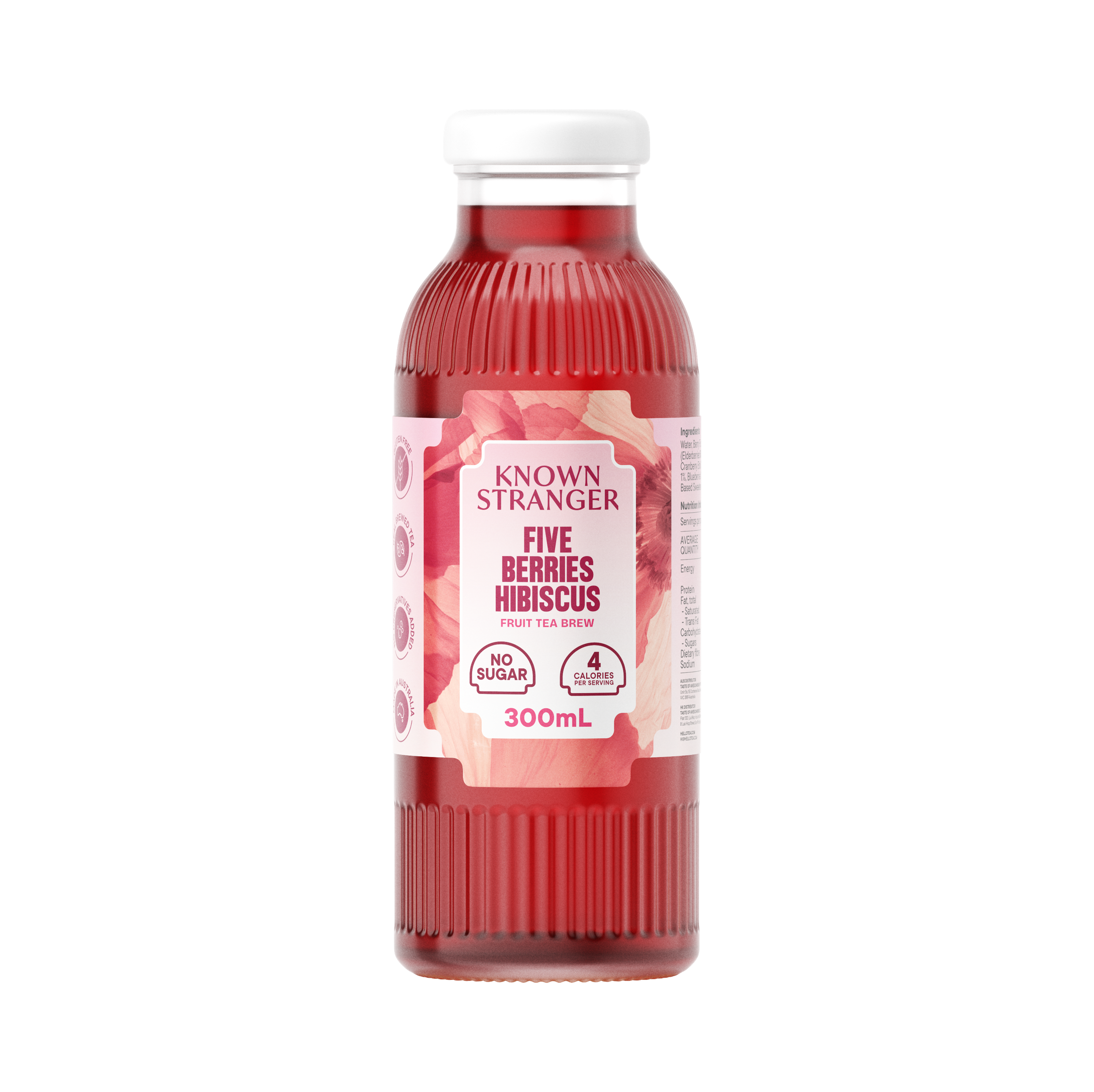 Known Stranger Fruit Tea Brew - Five Berries Hibiscus 300ml (Pack of 12)