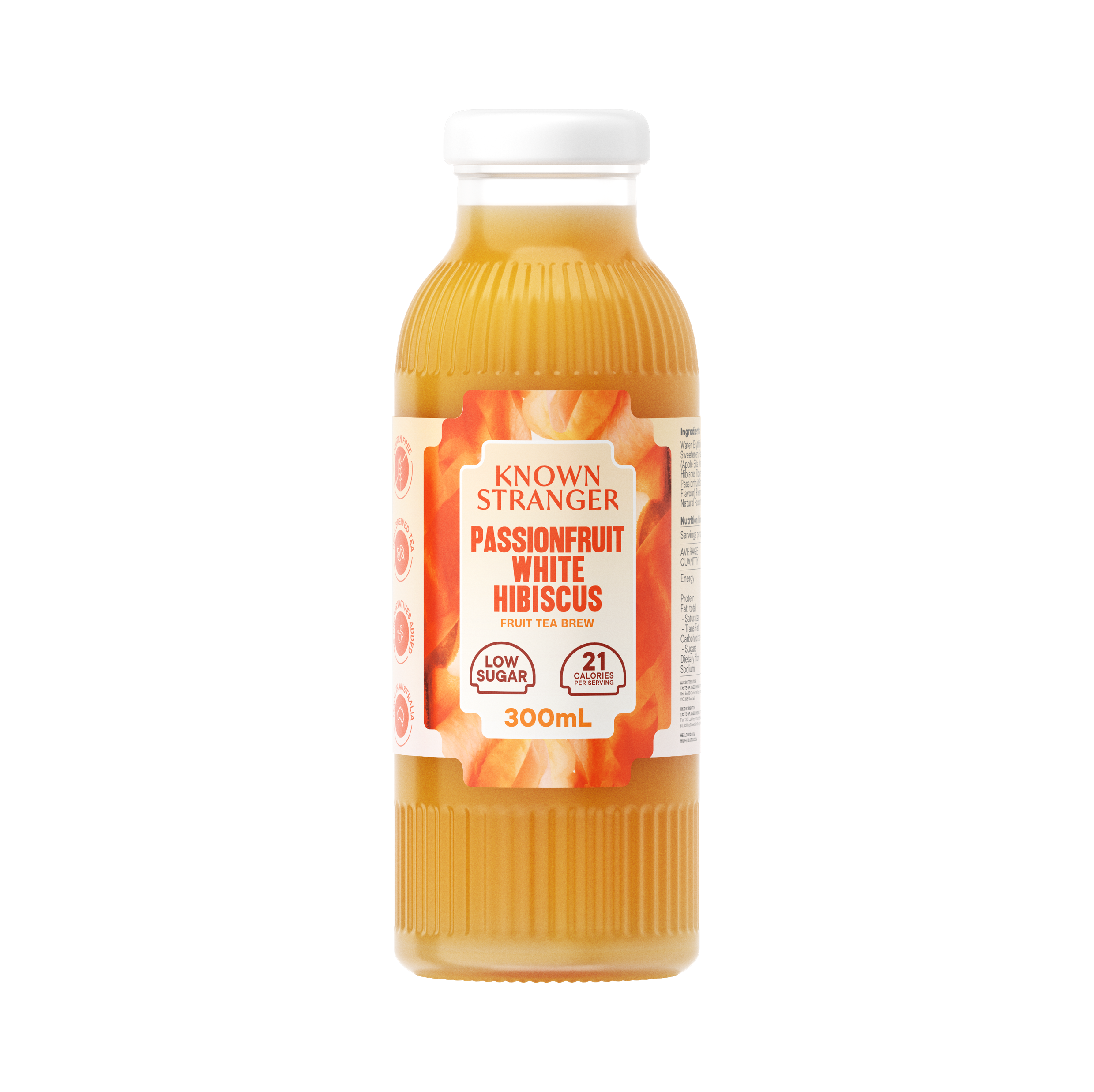 Known Stranger Fruit Tea Brew - Passionfruit White Hibiscus 300ml (Pack of 12)