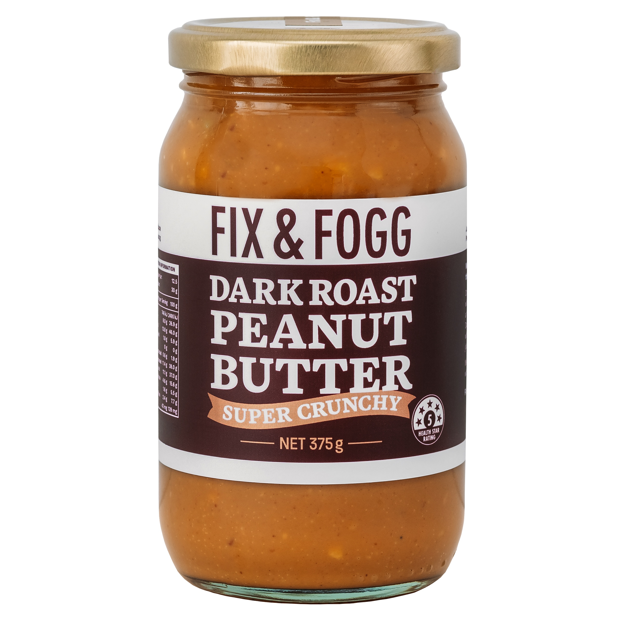 Fix & Fogg Dark Roast Peanut Butter 375g