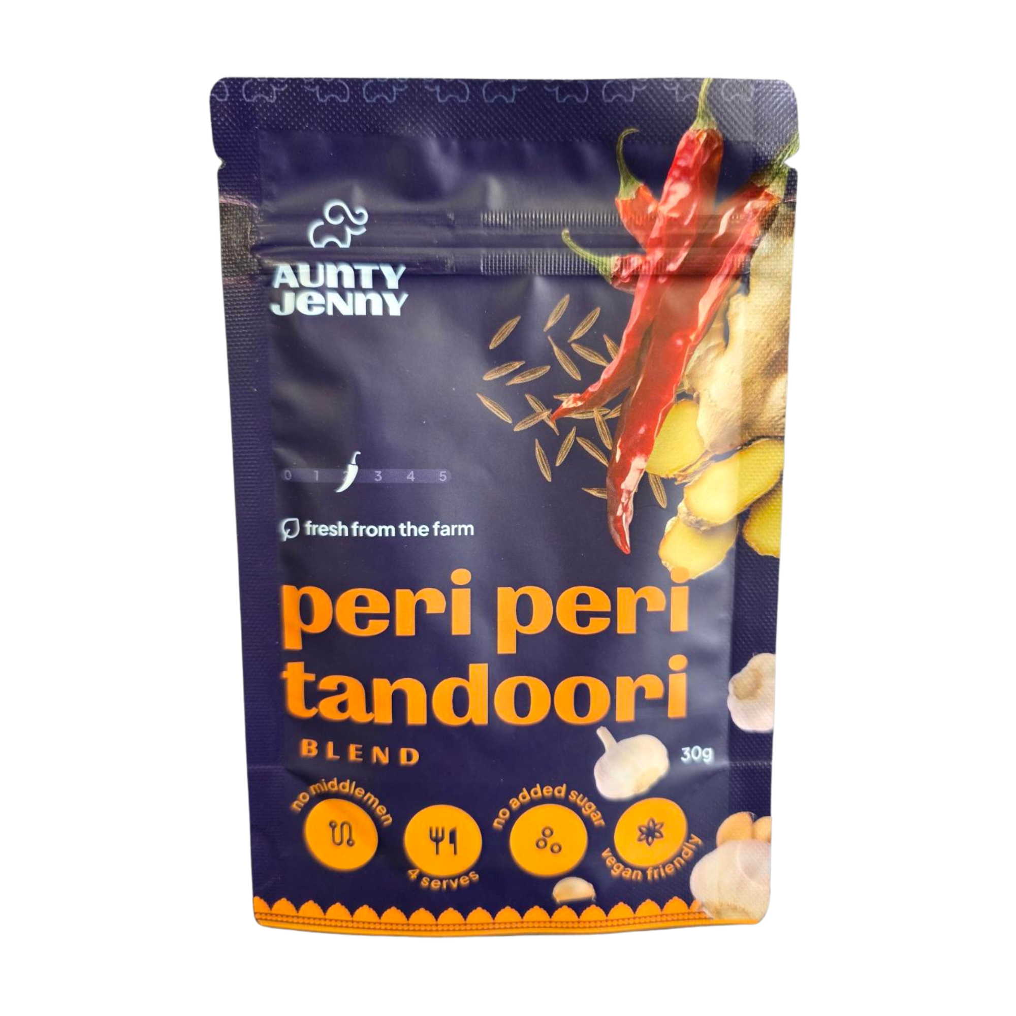 Aunty Jenny Spices Peri Peri Tandoori Blend 30g
