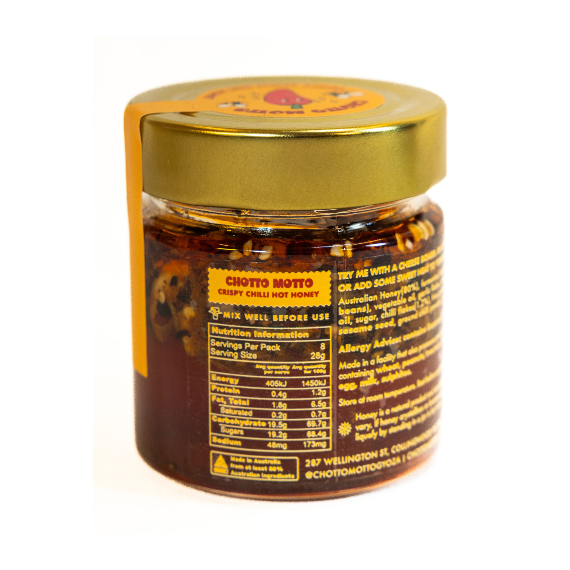 Chotto Motto Crispy Chilli Hot Honey 250g
