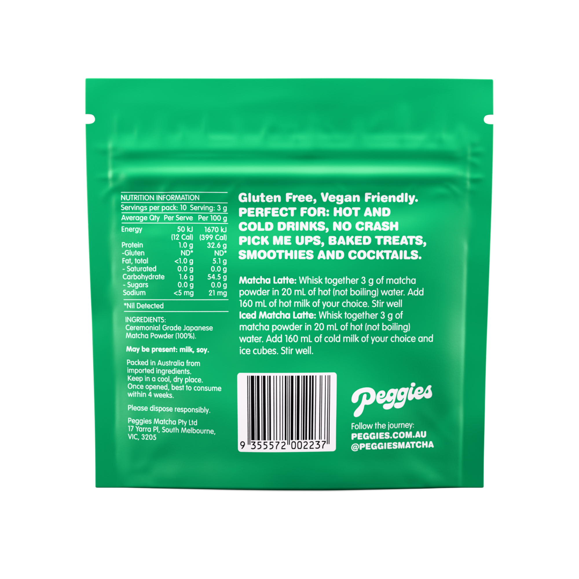 Peggies Matcha Ceremonial Grade 30g