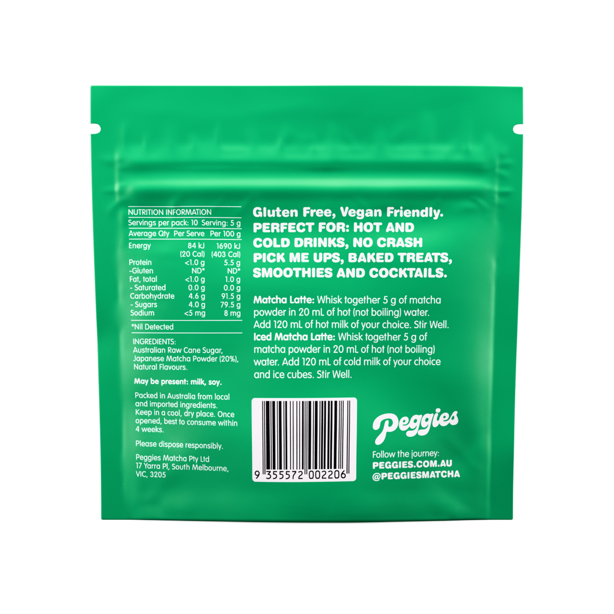 Peggies Matcha Blueberry 50g