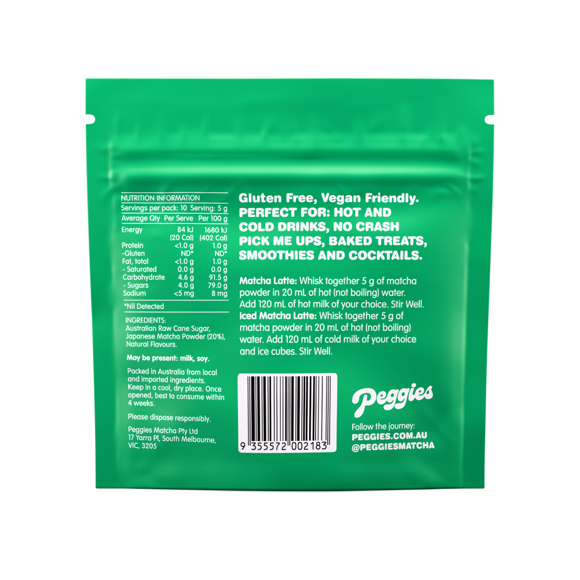 Peggies Matcha Vanilla 50g