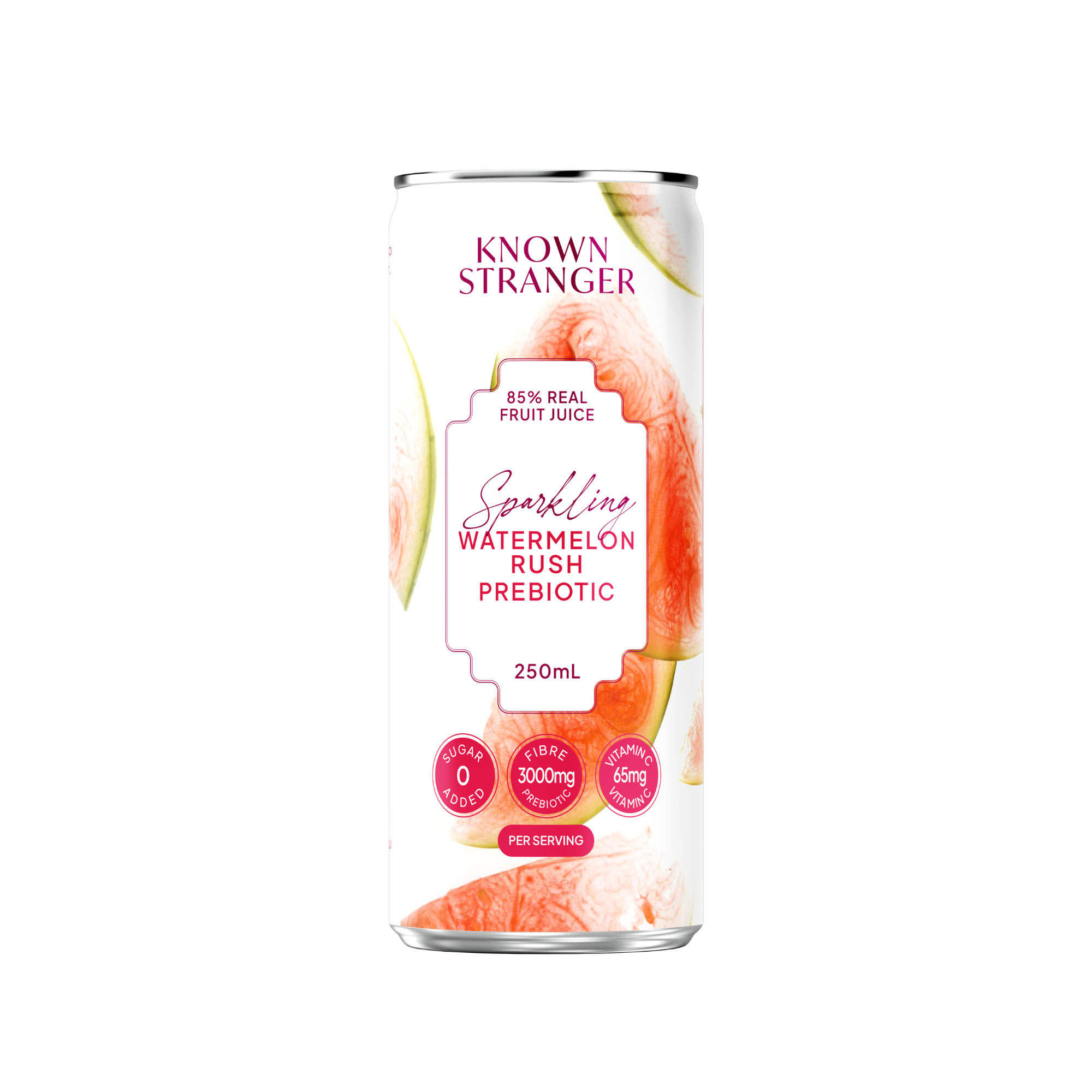 Known Stranger Prebiotic Sparkling Juice - Watermelon Rush 250ml (Pack of 24)