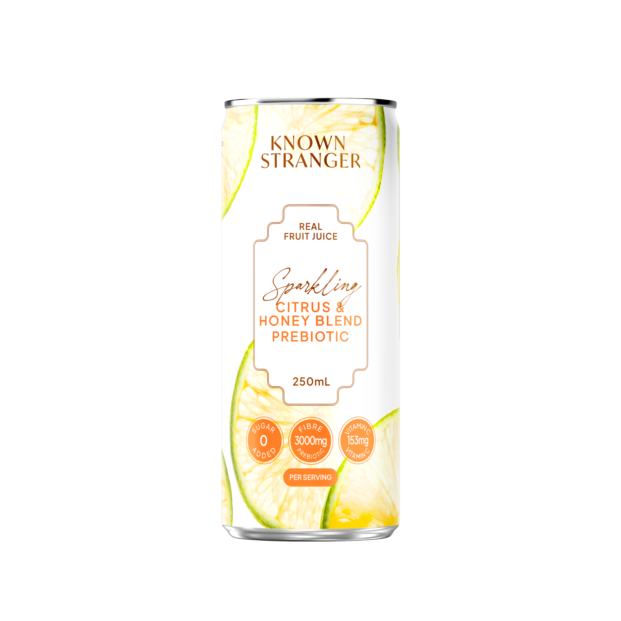Known Stranger Prebiotic Sparkling Juice - Citrus & Honey Blend 250ml (Pack of 24)
