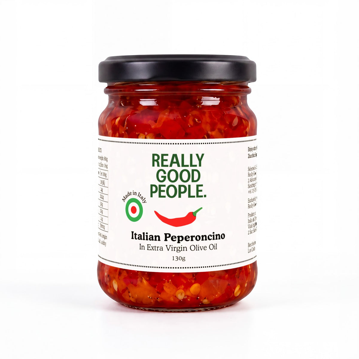Really Good People Italian Peperoncino in Extra Virgin Olive Oil 130g