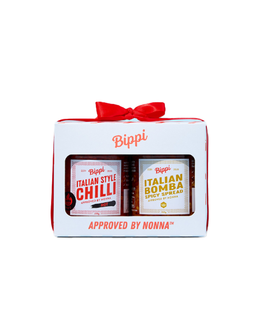 Bippi Duo Gift Pack - Italian Style Chilli Hot & Bomba Spicy Spread