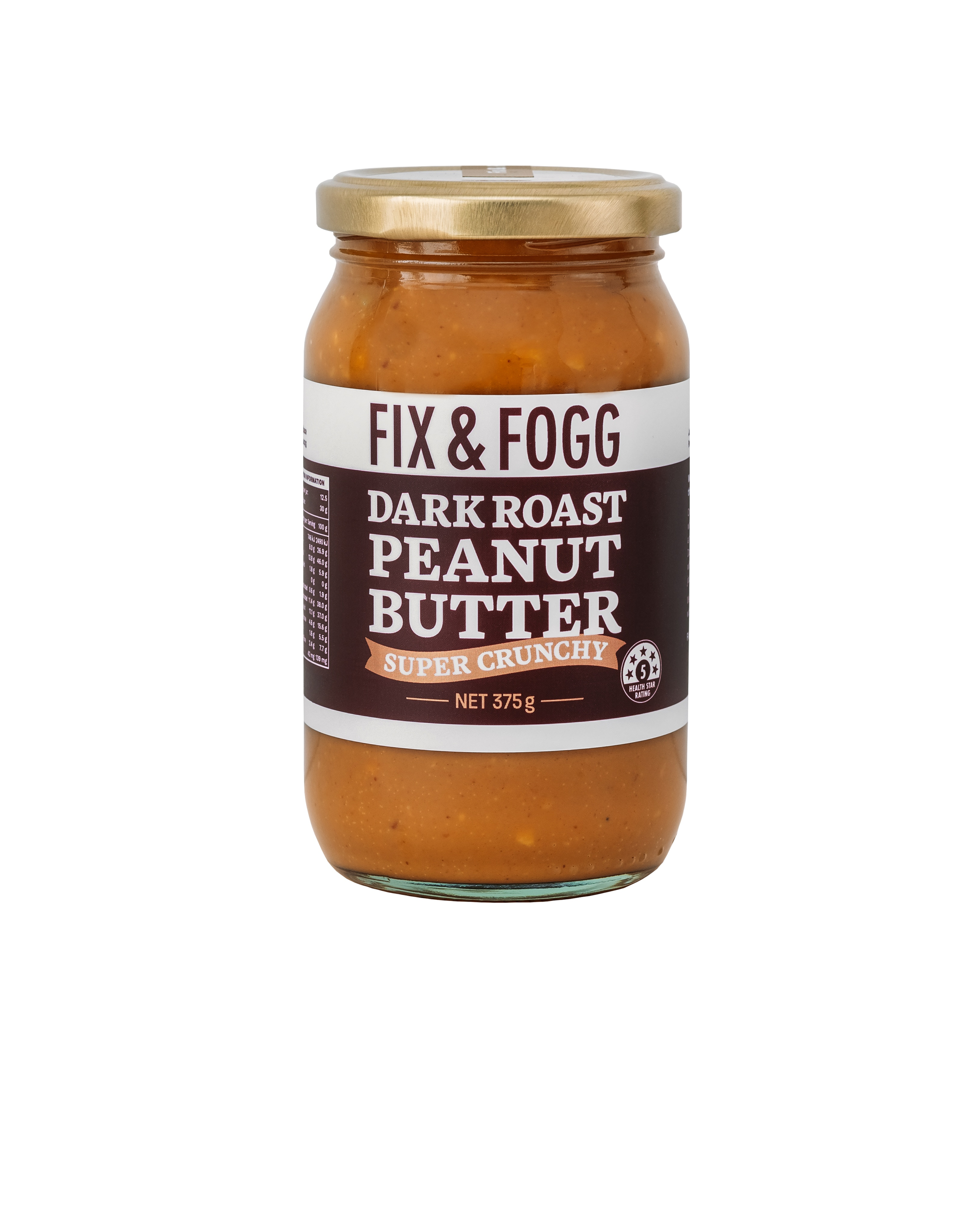 Fix & Fogg Dark Roast Peanut Butter 375g