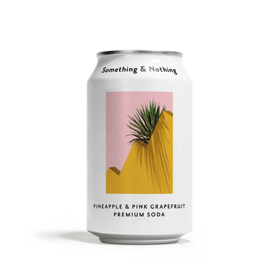 Something & Nothing Pineapple & Pink Grapefruit Premium Soda 330ml (Pack of 12)