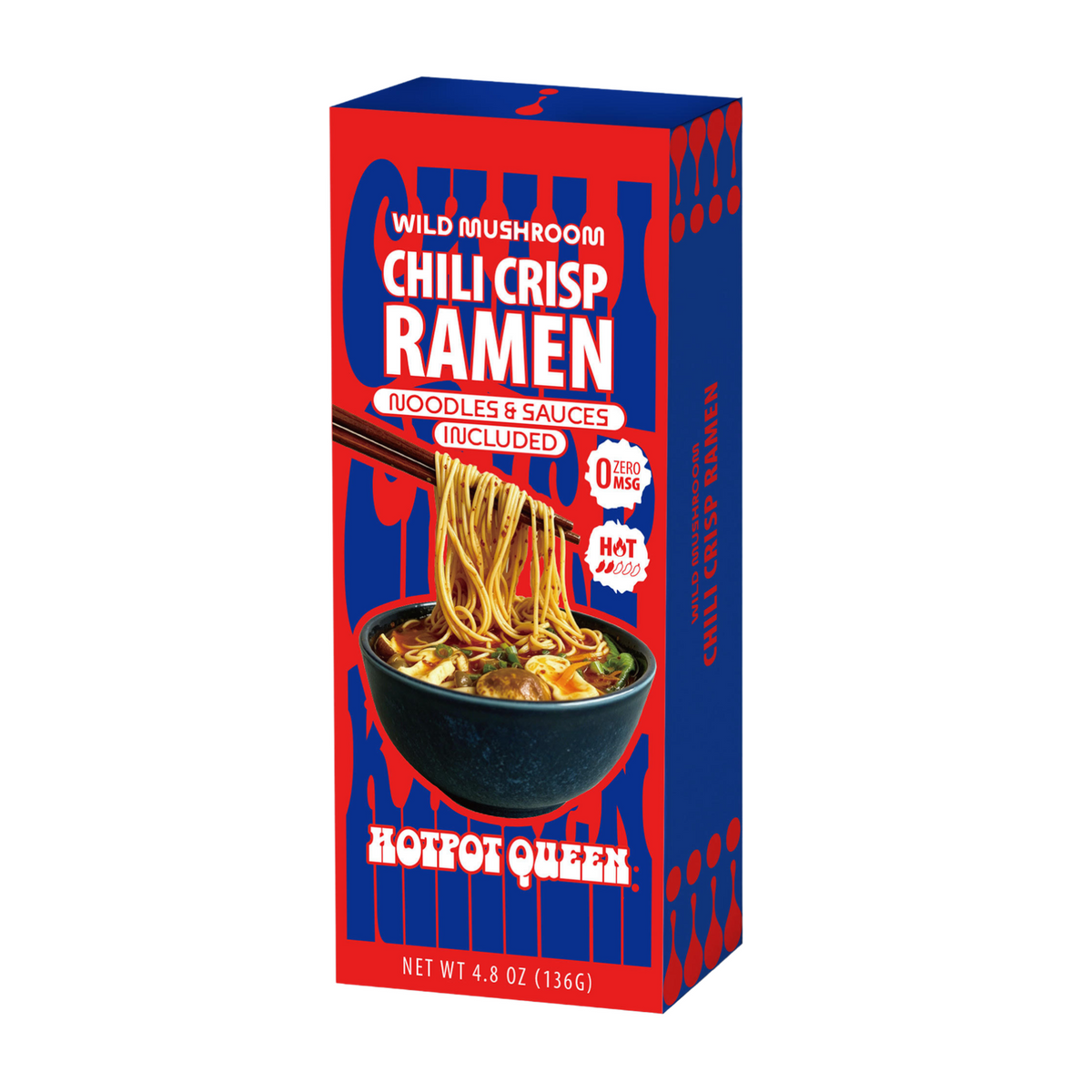 Hotpot Queen Wild Mushroom Chili Crisp Ramen 136g