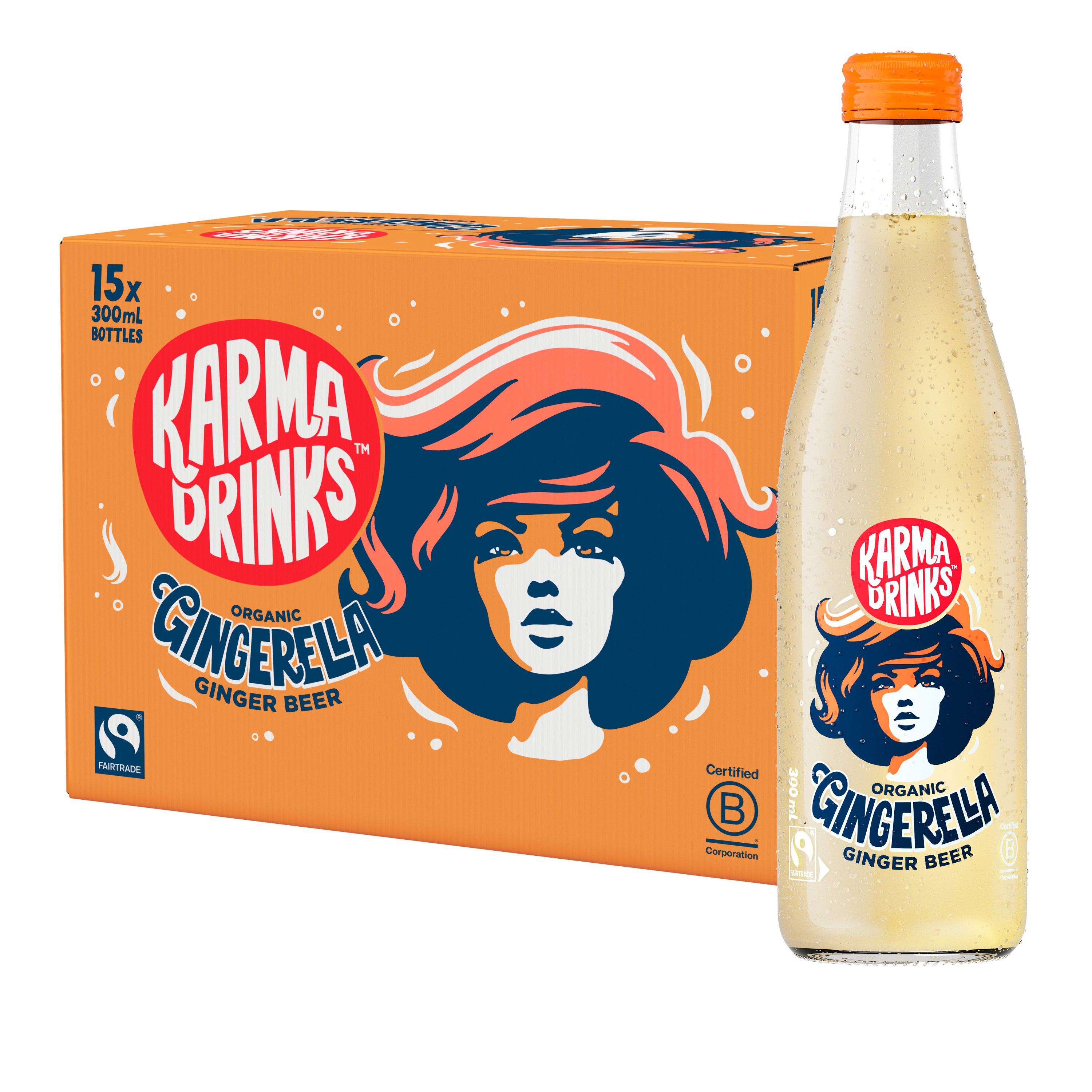 Karma Drinks Gingerella Ginger Beer 300ml (Pack of 15)