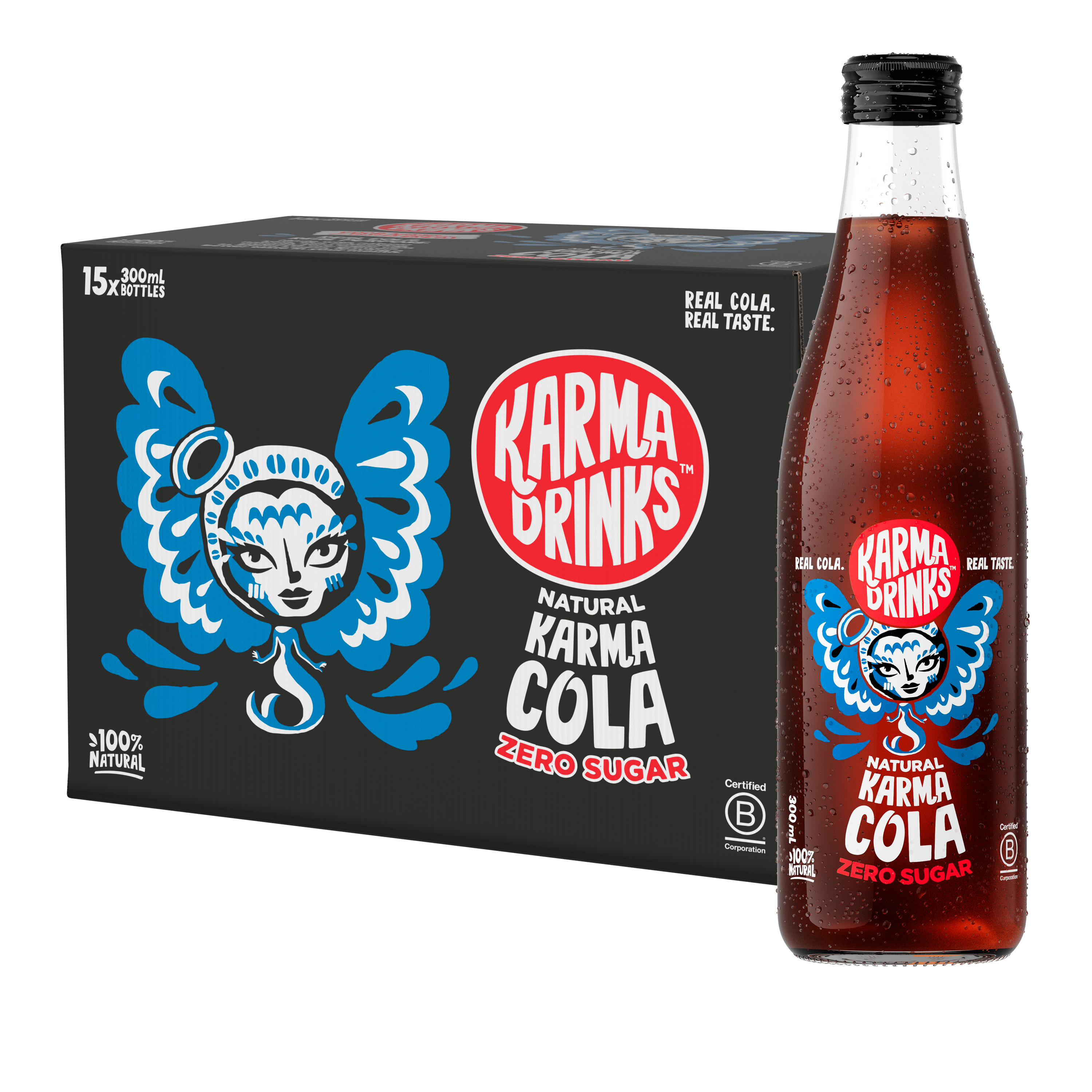 Karma Drinks Karma Cola Zero Sugar 300ml (Pack of 15)