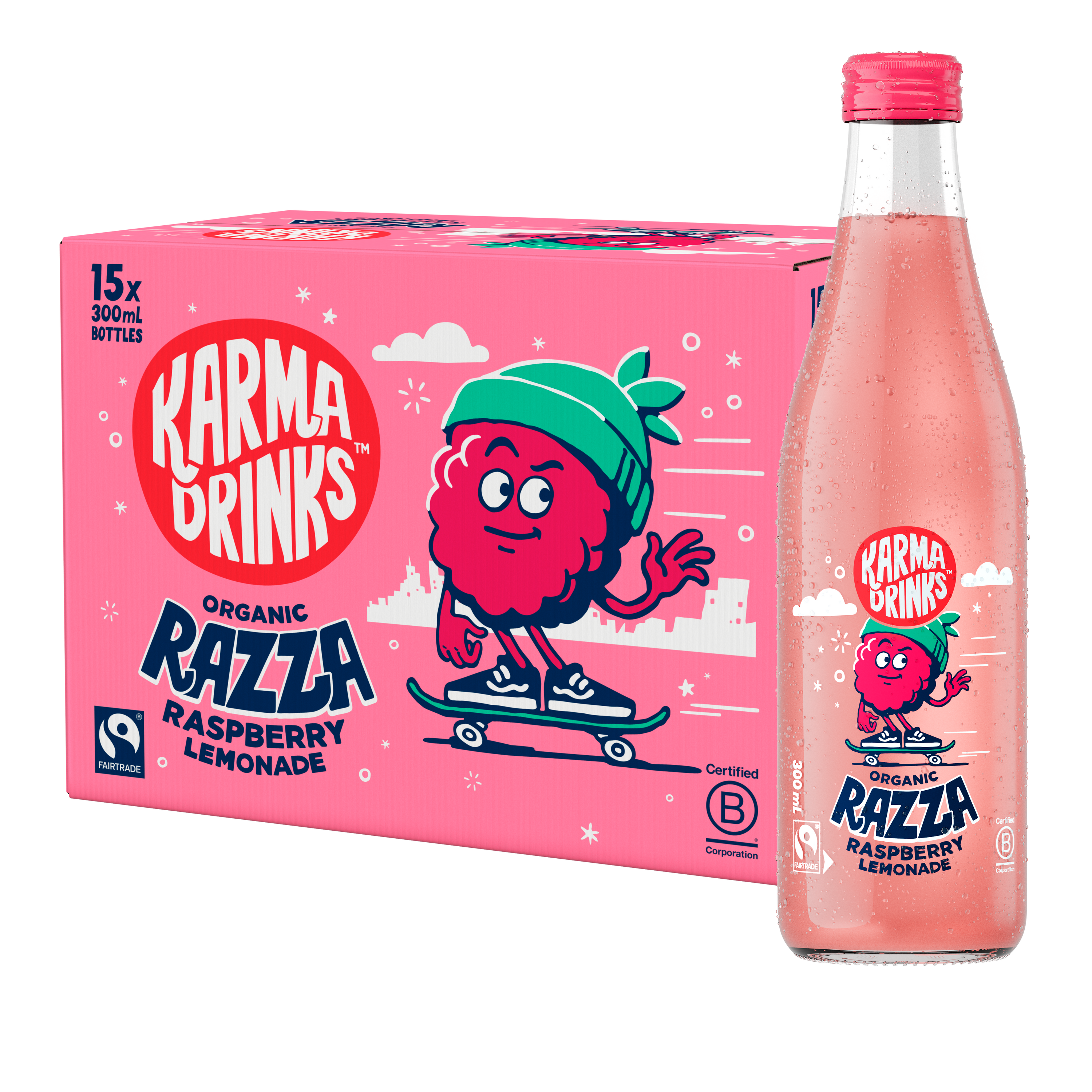 Karma Drinks Razza Raspberry Lemonade 300ml (Pack of 15)