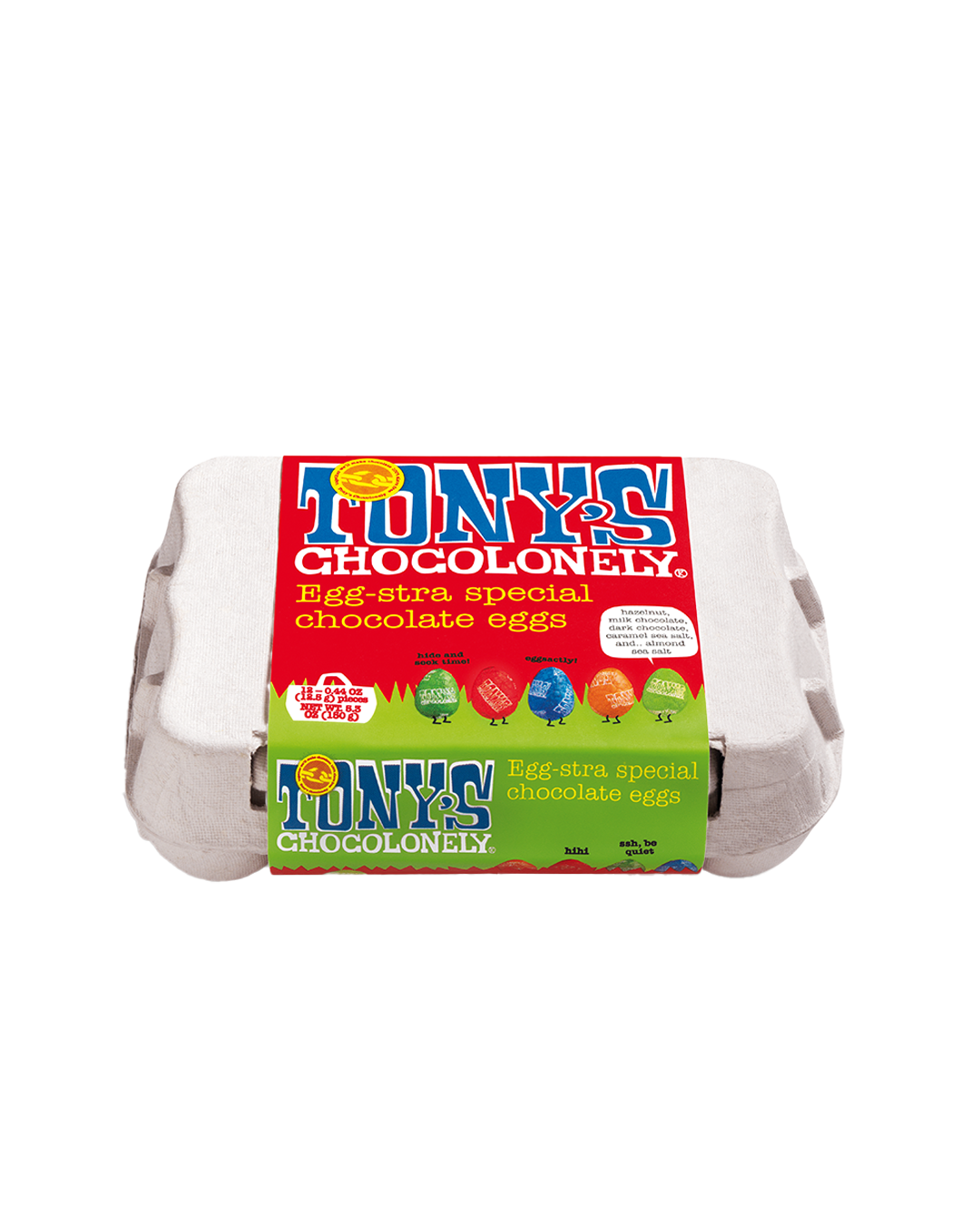 Tony's Chocolonely Easter Egg Carton 12 Assorted Eggs 150g