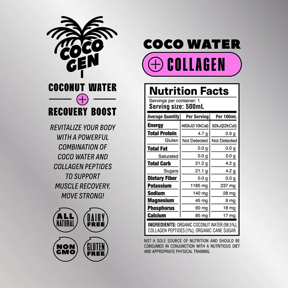 Cocogen Coconut Water + Collagen 500ml (Pack of 12)