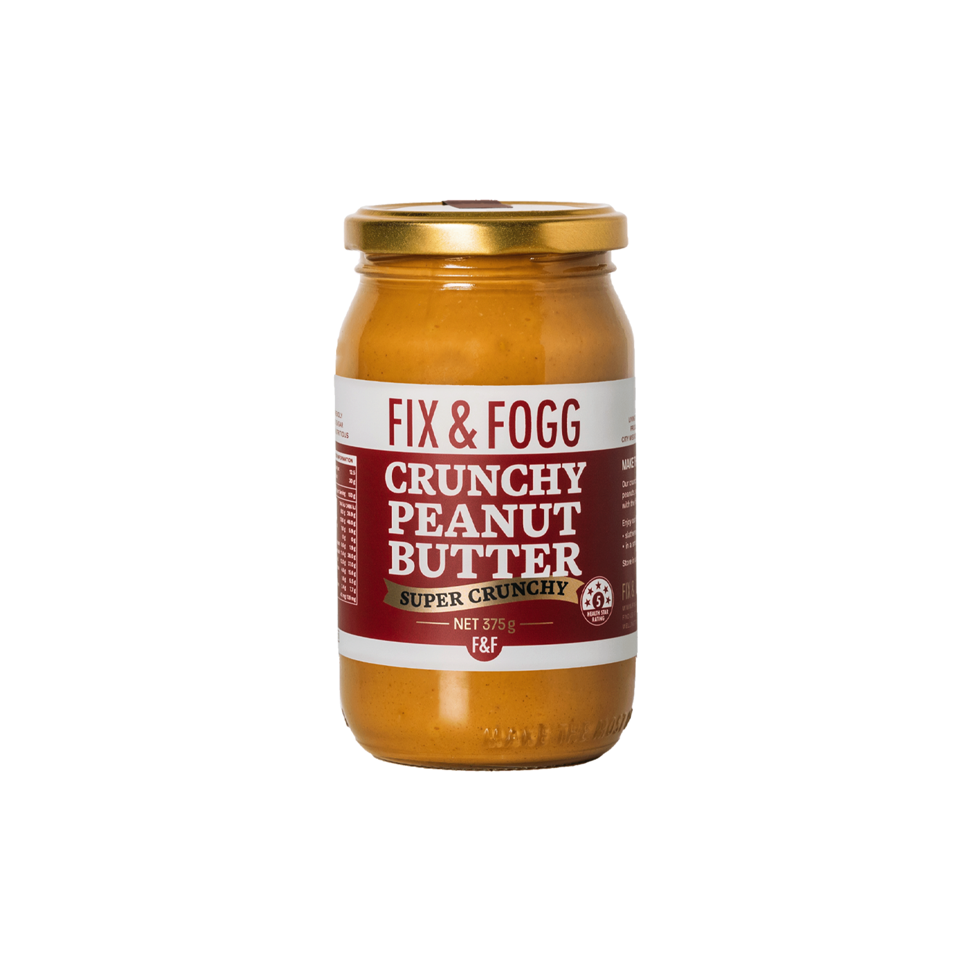 Fix & Fogg Super Crunchy Peanut Butter 375g