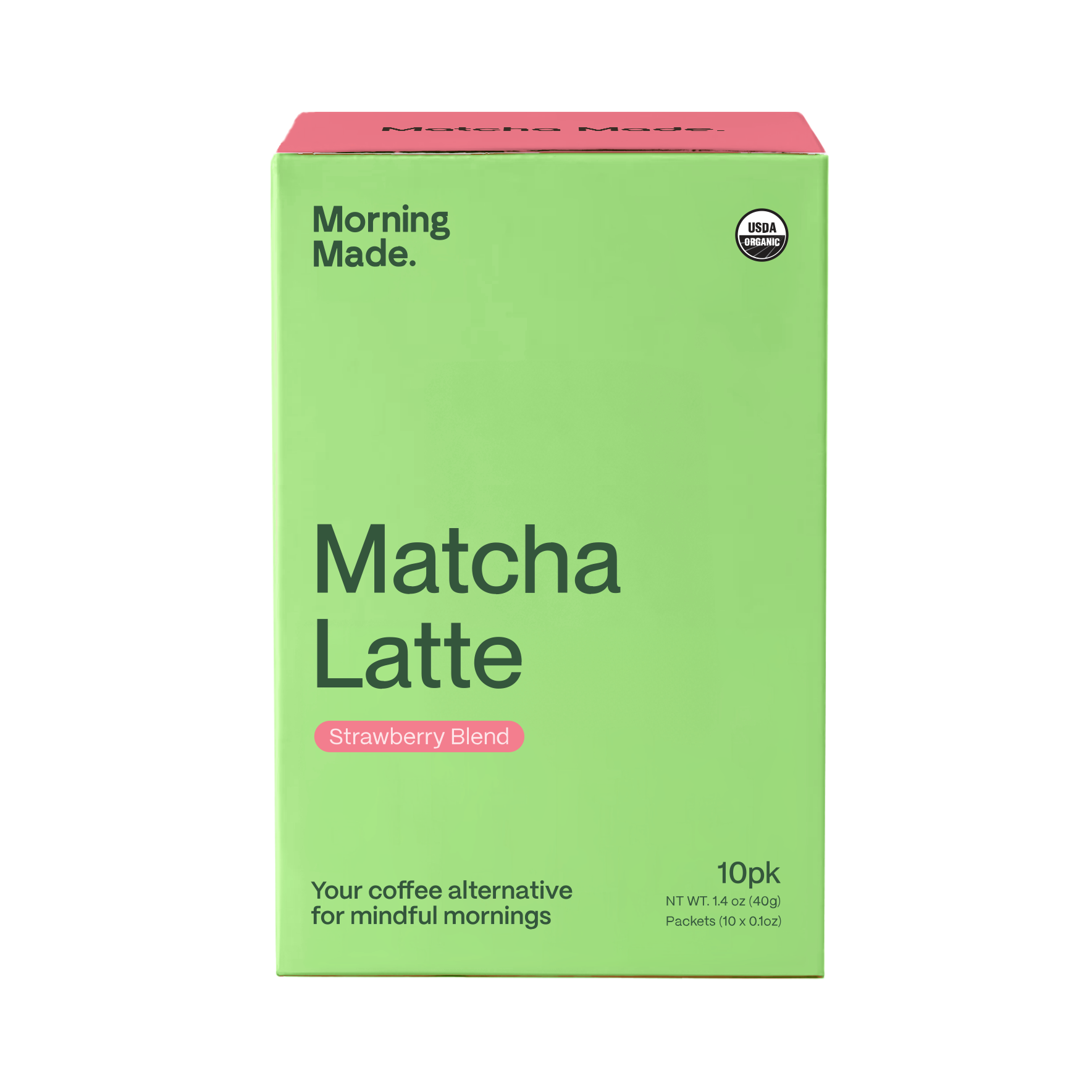 Morning Made Strawberry Matcha Latte Sachets 10x5g