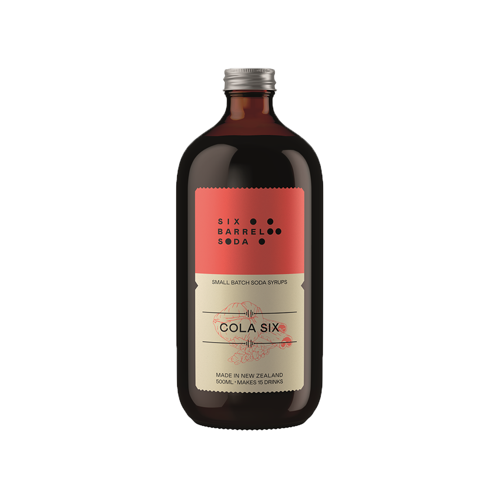 Six Barrel Soda Cola Six Soda Syrup 500ml