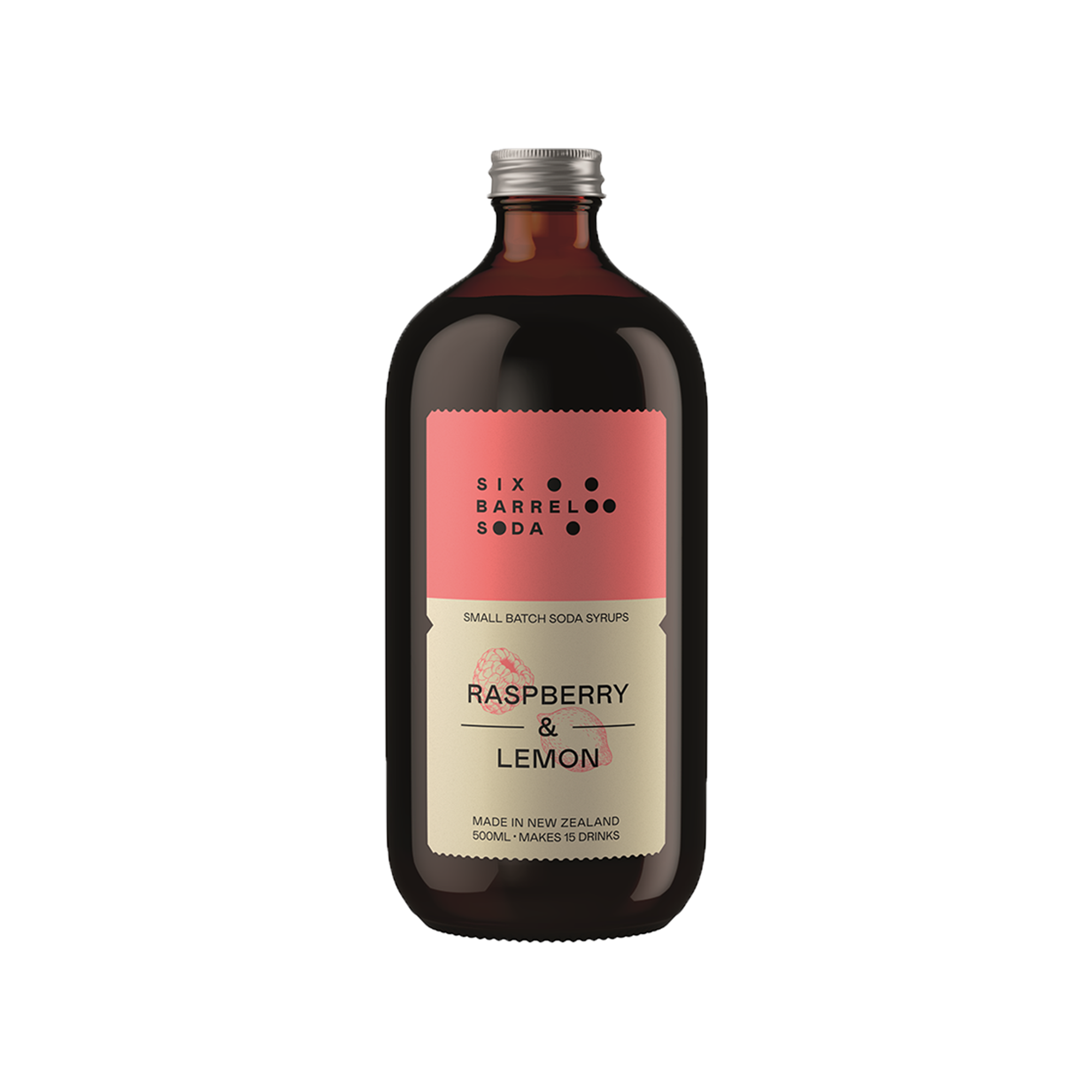 Six Barrel Soda Raspberry Lemon Soda Syrup 500ml