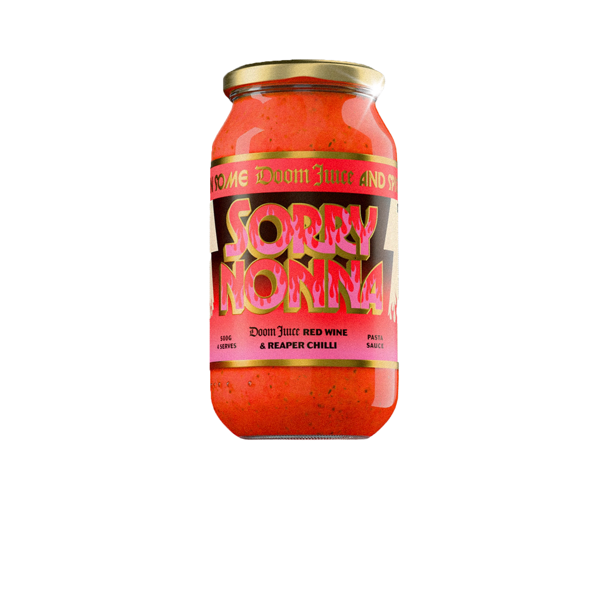 Sorry Nonna x Doom Juice - Red Wine & Reaper Chilli Sauce 500g